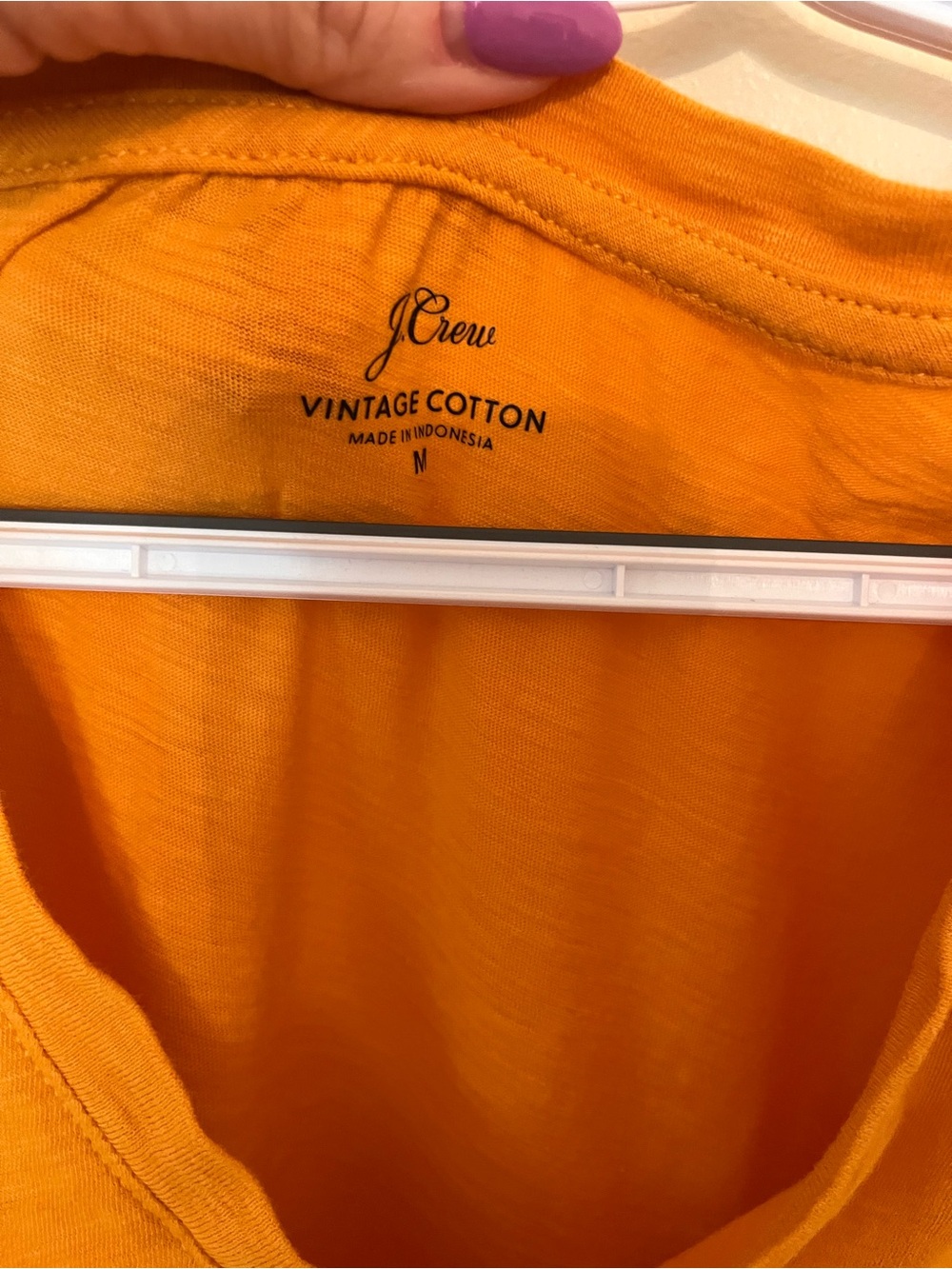 J. Crew Orange V-Neck Short Sleeve Tee - Picture 3 of 6